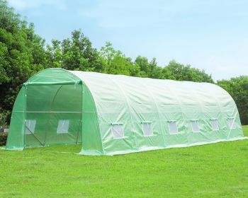 26' x 10' x 7' Greenhouse Large Gardening Plant Hot House Portable Walking in Tunnel Tent Green House for OutsideWinterHeavyDuty