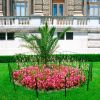 10Pcs Decorative Garden Fence Rustproof Iron Wire Arched Fence Animal Barrier Border 12.59in Width 23.93in Length For Yard Landscape Patio Outdoor Dec