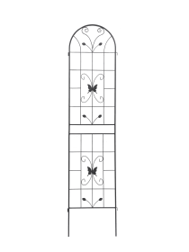 2 Pack Metal Garden Trellis 86.7" x 19.7" Rustproof Trellis for Climbing Plants Outdoor Flower Support Black
