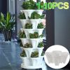 1pcs Three-Petal Pot Decor Plastic Stackable Vertical Flower Plant Pot Strawberry Seedling Holder Vegetable Planters Garden