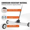 VEVOR 55Lbs Rolling Magnetic Sweeper with Wheels,Push-Type Magnetic Pick Up Sweeper, 24-inch Large Magnet Pickup Lawn Sweeper with Telescoping Handle