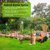10Pcs Decorative Garden Fence Rustproof Iron Wire Arched Fence Animal Barrier Border 12.59in Width 23.93in Length For Yard Landscape Patio Outdoor Dec