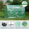 10x7x7 Ft. Large Walk in Greenhouse, Greenhouse Tunnel, Garden Plant Hot House with Green PE Cover