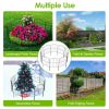 10Pcs Decorative Garden Fence Rustproof Iron Wire Arched Fence Animal Barrier Border 12.59in Width 23.93in Length For Yard Landscape Patio Outdoor Dec