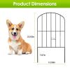 10Pcs Decorative Garden Fence Rustproof Iron Wire Arched Fence Animal Barrier Border 12.59in Width 23.93in Length For Yard Landscape Patio Outdoor Dec