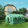 10x7x7 Ft. Large Walk in Greenhouse, Greenhouse Tunnel, Garden Plant Hot House with Green PE Cover