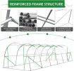 26' x 10' x 7' Greenhouse Large Gardening Plant Hot House Portable Walking in Tunnel Tent Green House for OutsideWinterHeavyDuty