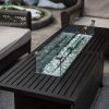 Fire Pit Table Wind Guard, 38.1 x 10.6 x 5.9 Inch Rectangular Glass Wind Guard, Clear Tempered Glass Flame Guard, with Aluminum Alloy Brackets