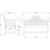 4-Foot Outdoor Patio Furniture Luxury Lutyens Outdoor Garden Bench for Patio Furniture Lawn Chairs Natural Teak Terrace Benches