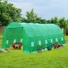 26' x 10' x 7' Greenhouse Large Gardening Plant Hot House Portable Walking in Tunnel Tent Green House for OutsideWinterHeavyDuty