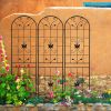 2 Pack Metal Garden Trellis 86.7" x 19.7" Rustproof Trellis for Climbing Plants Outdoor Flower Support Black