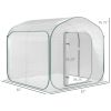 Outsunny 7' x 7' x 6' Portable Walk-in Greenhouse, Pop-up Setup, Outdoor Garden Hot House, Hobby Greenhouse Tent with Zipper Door for Growing Flowers