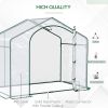 Outsunny 6' x 3' x 5' Portable Walk-in Greenhouse, PVC Cover, Steel Frame Garden Hot House, Zipper Door, Top Vent for Flowers, Vegetables, Saplings
