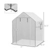 Outsunny 1 Piece Walk-in Greenhouse Replacement Cover for 01-0472 w/ Roll-up Door and Mesh Windows
