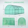 10x7x7 Ft. Large Walk in Greenhouse, Greenhouse Tunnel, Garden Plant Hot House with Green PE Cover