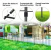 10Pcs Decorative Garden Fence Rustproof Iron Wire Arched Fence Animal Barrier Border 12.59in Width 23.93in Length For Yard Landscape Patio Outdoor Dec