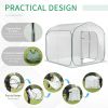 Outsunny 7' x 7' x 6' Portable Walk-in Greenhouse, Pop-up Setup, Outdoor Garden Hot House, Hobby Greenhouse Tent with Zipper Door for Growing Flowers