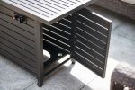 57 Inch Propane Fire Pit Table, 50,000BTU Outdoor Gas Fire Pit, 2 in 1 Rectangular Firepit Extruded Aluminum w/ Lid, Glass Beads