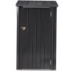 Outdoor Storage Shed, 3 x 3 FT Metal Steel Garden Shed with Single Lockable Door