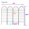 4 Pack Metal Garden Trellis 78.7" x 19.7" Rustproof Trellis for Climbing Plants Outdoor Flower Support Black
