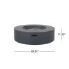 50 000 BTU ROUND MGO FIRE TABLE TANK OUTSIDE