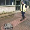 13" Pressure Washer Surface Cleaner with 4 Wheels, Stainless Steel Power Washer Accessory for Driveways Sidewalks Patios Cleaning