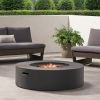 50 000 BTU ROUND MGO FIRE TABLE TANK OUTSIDE