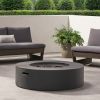 50 000 BTU ROUND MGO FIRE TABLE TANK OUTSIDE
