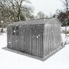 Metal garden sheds 10ftx8ft outdoor storage sheds Grey with window