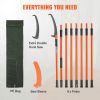 VEVOR Manual Pole Saw, 7.3-27 ft Extendable Tree Pruner, Sharp Steel Blade High Branches Trimming