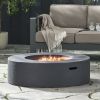 50 000 BTU ROUND MGO FIRE TABLE TANK OUTSIDE