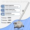 13" Pressure Washer Surface Cleaner with 4 Wheels, Stainless Steel Power Washer Accessory for Driveways Sidewalks Patios Cleaning