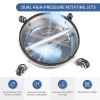 13" Pressure Washer Surface Cleaner with 4 Wheels, Stainless Steel Power Washer Accessory for Driveways Sidewalks Patios Cleaning